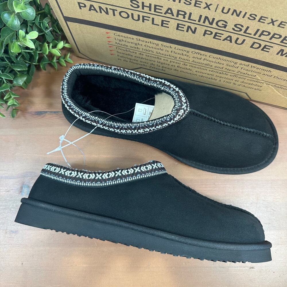 Kirkland Signature Unisex Black‎ Shearling Slippers Size M6/W7